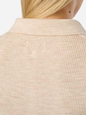 Polo in lana merino Odell grano