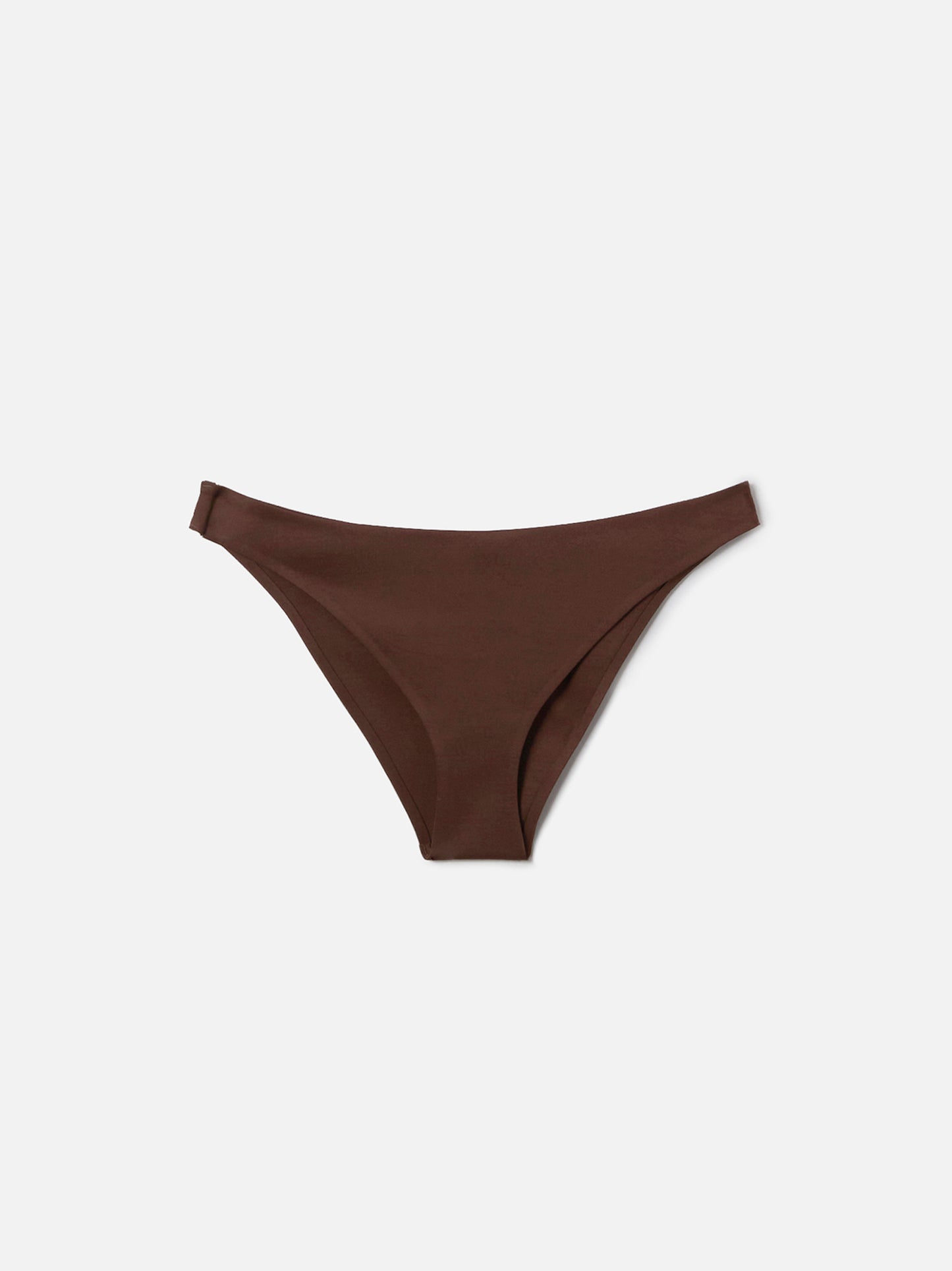 Reanna bikini bottoms in solid brown soft technical fabric