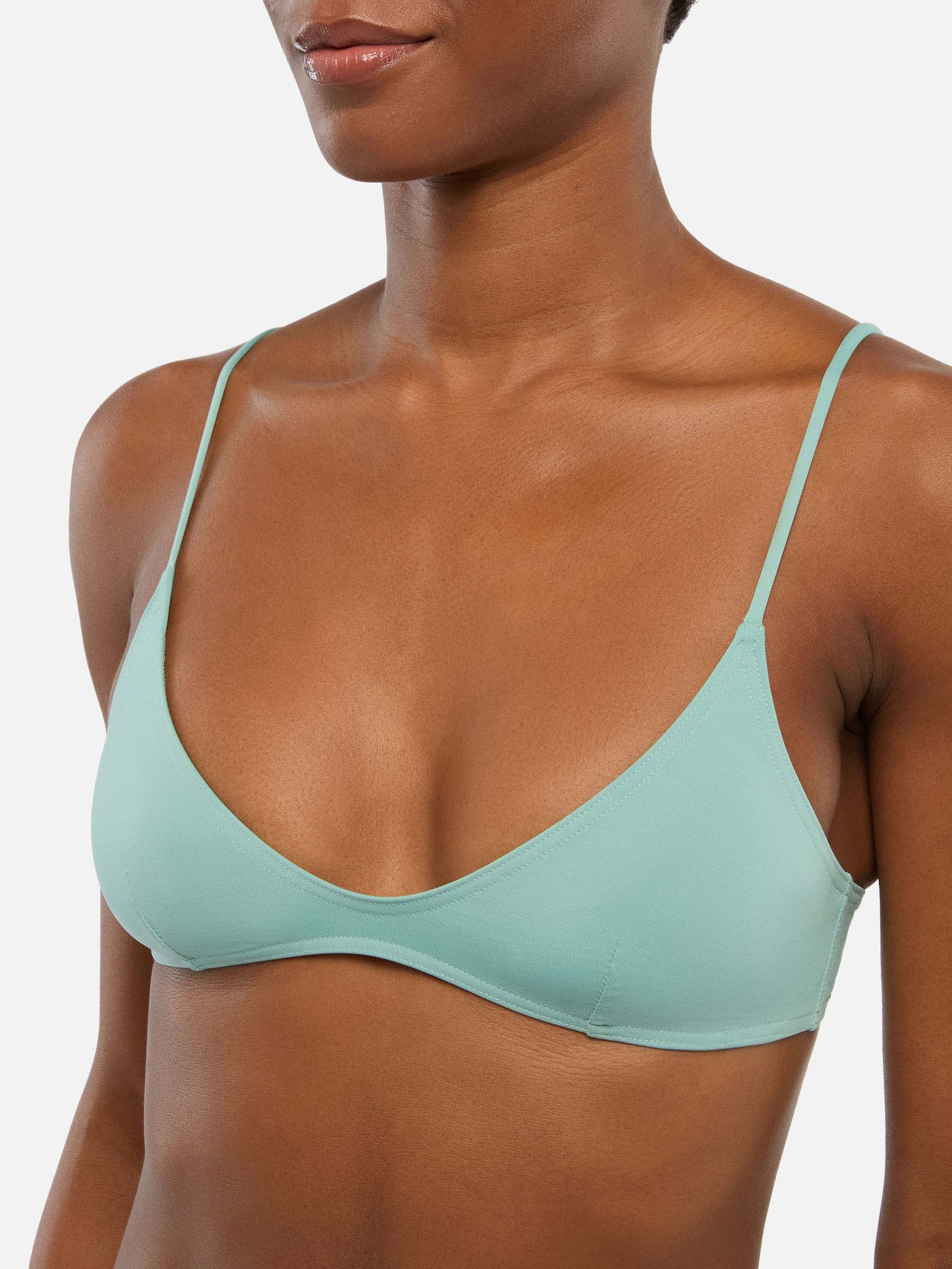 Naomi sage green cheeky swim briefs - Paloma sage green scoop bralette
