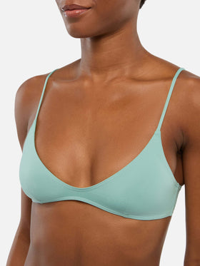Naomi sage green cheeky swim briefs - Paloma sage green scoop bralette