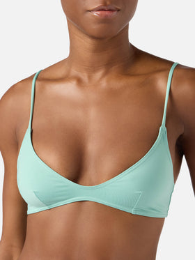 Bikini brassière Paloma Marielle vert sauge avec liens à nouer 