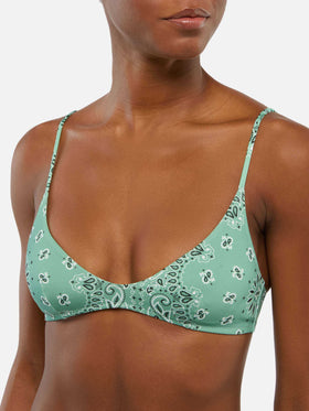 Jodene slip mare sgambato con stampa bandana - Bralette scollata con stampa bandana Paloma