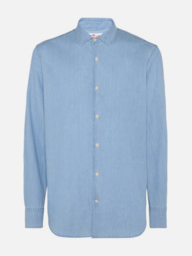 Camicia Pamplona in chambray blu denim chiaro
