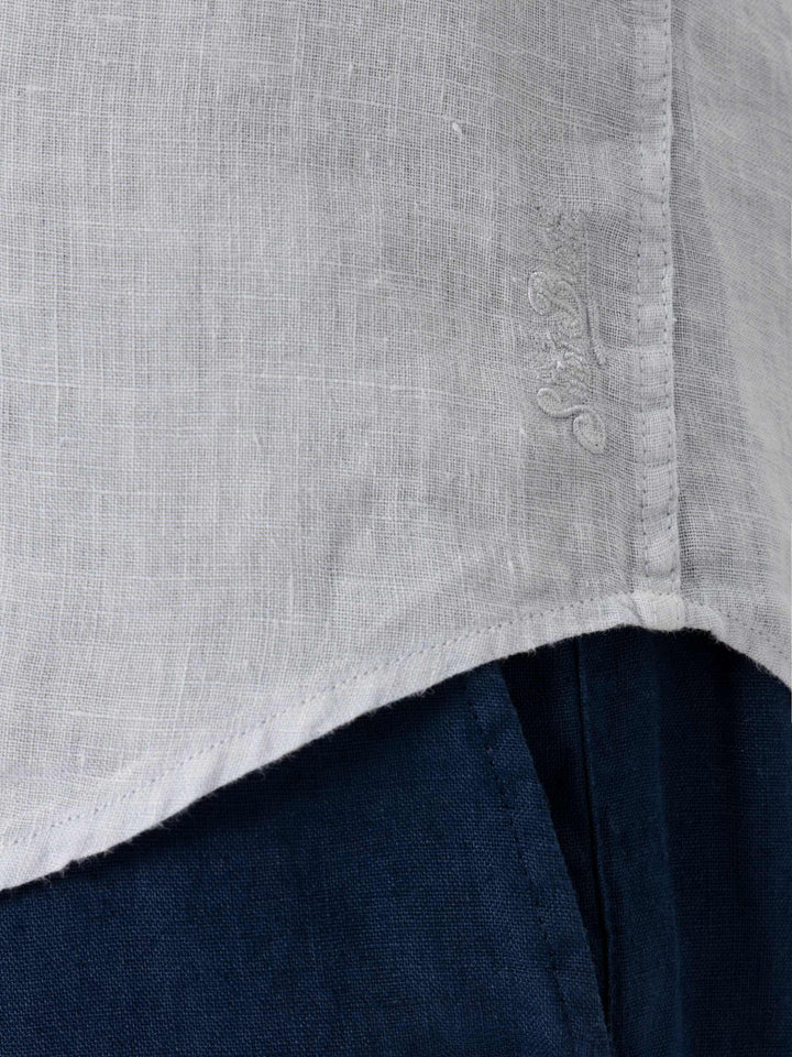 Stone grey linen shirt Pamplona - MC2 Saint Barth