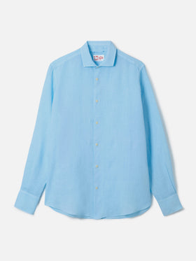 Man light blue linen shirt Pamplona
