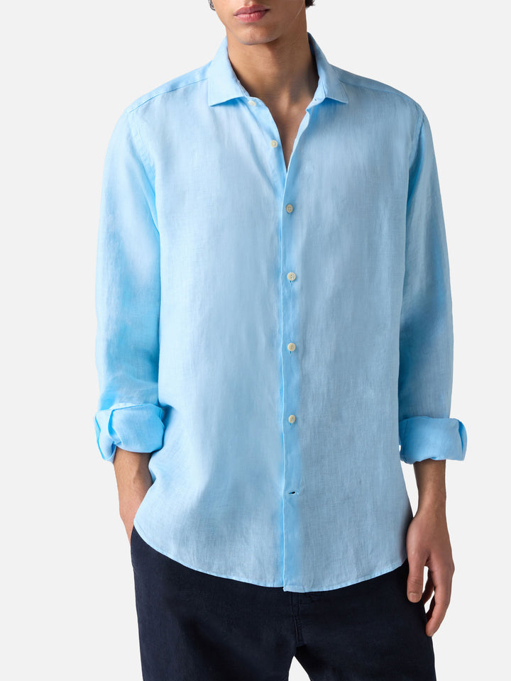 Pamplona linen shirt in light blue