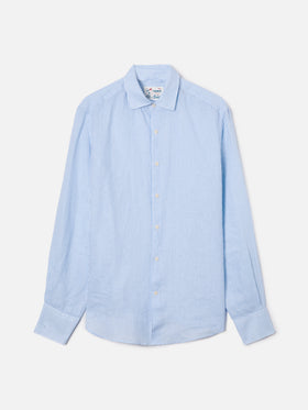 Light blue striped Pamplona shirt in linen