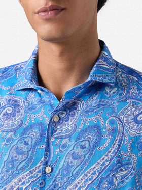 Leinenhemd Pamplona mit Paisleymuster