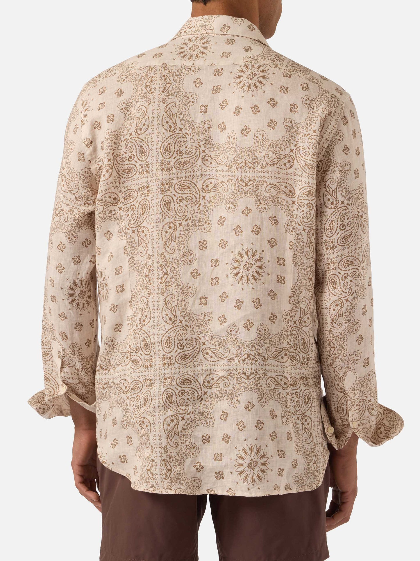Chemise en lin Pamplona avec imprimé bandana all-over 