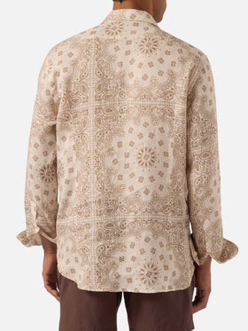 Chemise en lin Pamplona avec imprimé bandana all-over 