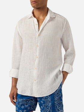Chemise Pamplona blanche en pur lin 