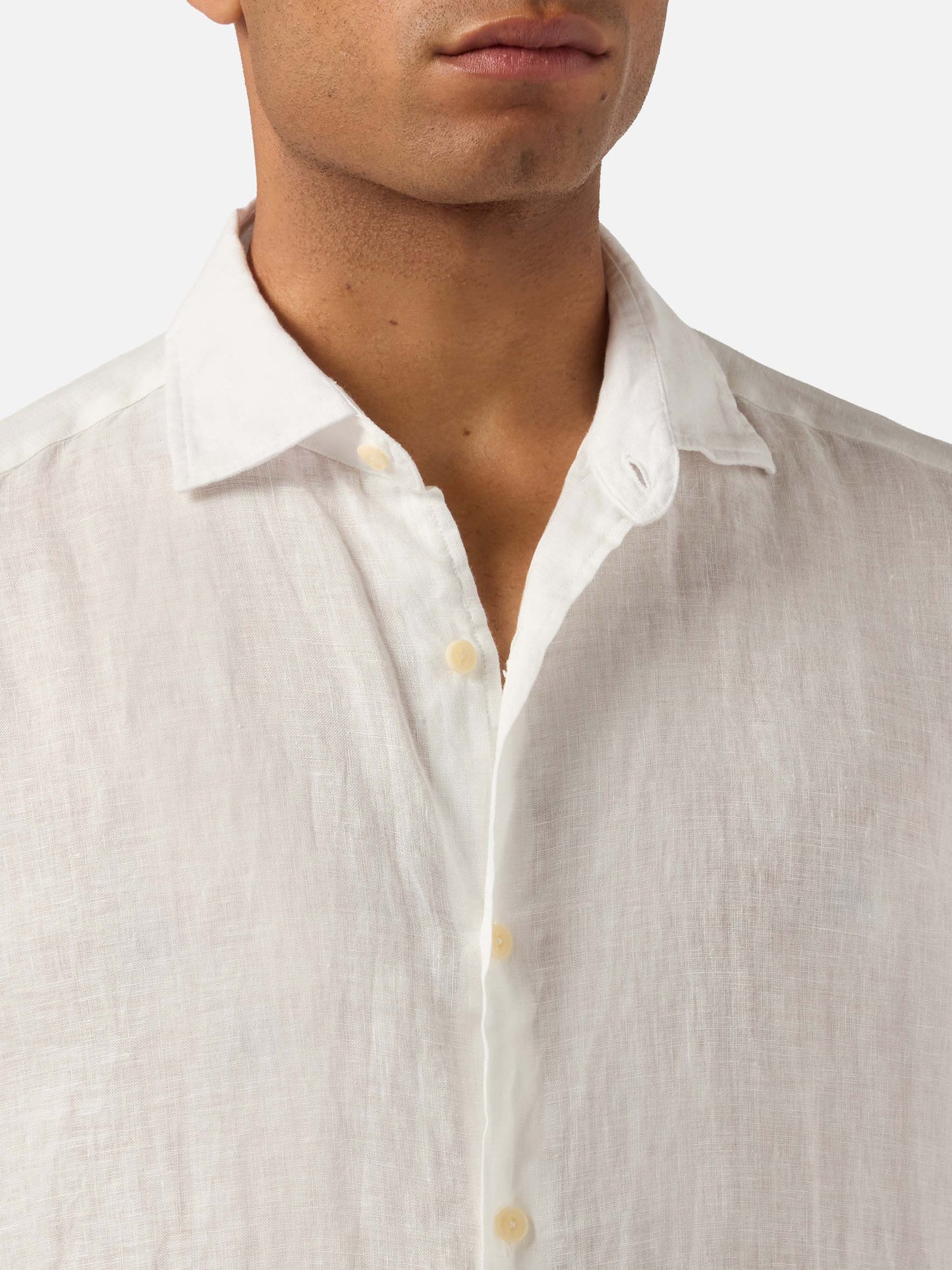 Chemise Pamplona blanche en pur lin 