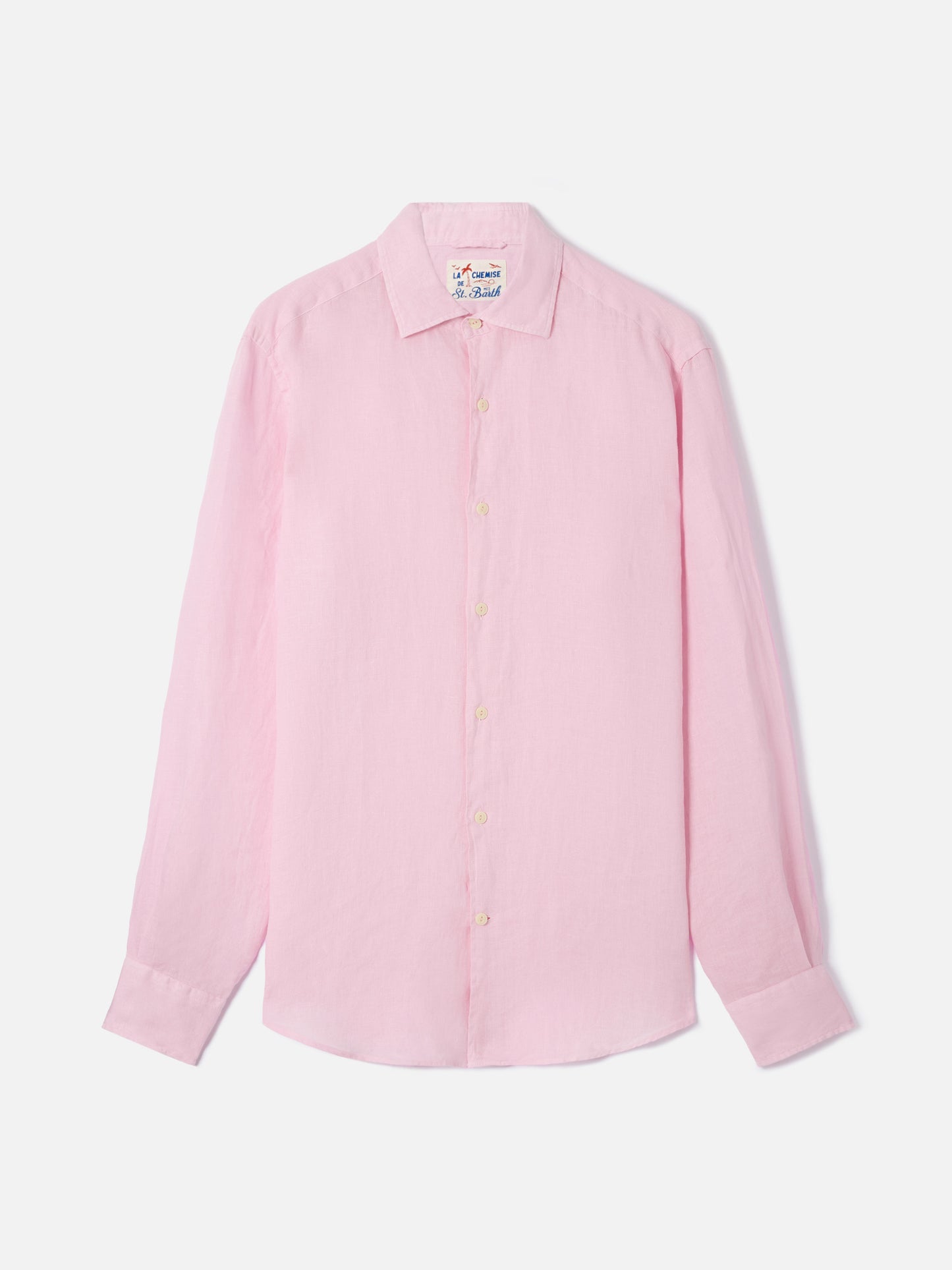 Camisa Pink Pamplona de lino puro 
