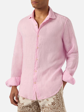 Camisa Pink Pamplona de lino puro 