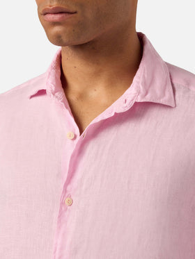 Camisa Pink Pamplona de lino puro 