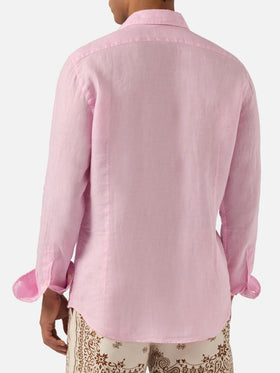 Camisa Pink Pamplona de lino puro 