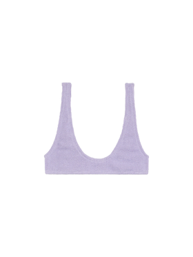 Woman lilac lurex tiny crinkle bralette Pamy - MC2 Saint Barth