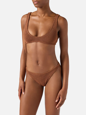 Bikini marrón crinkle Pamy Naomi 
