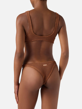 Bikini marrón crinkle Pamy Naomi 