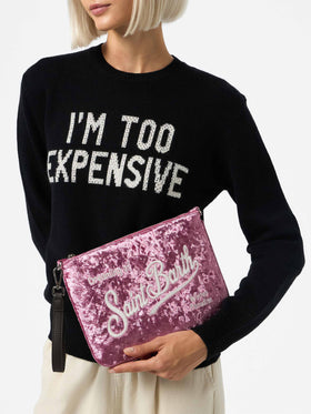 Wooly travel duffel bag Jetleg with pied de poule print