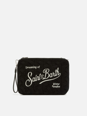 Parisienne Wool Braid Crossbody Bag in black braided wool blend