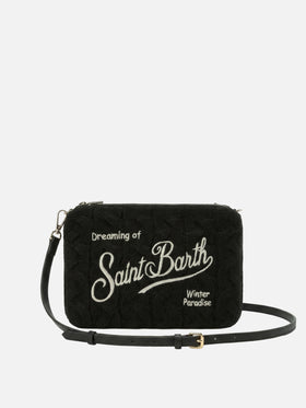 Parisienne Wool Braid Crossbody Bag in black braided wool blend