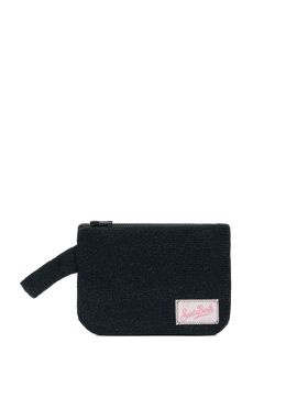 Pareasy black crinkle lurex pochette - MC2 Saint Barth