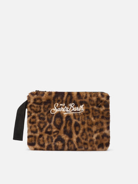 Pochette Pareasy in faux fur leopardato
