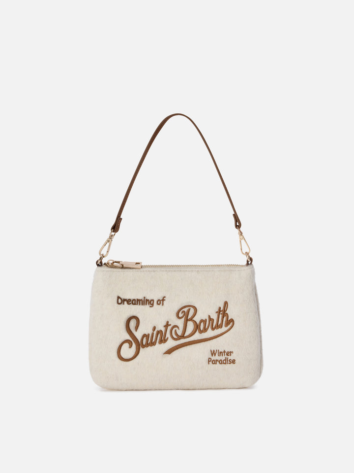 Off-white Mini Parisienne Schultertasche aus Filz mit Logostickerei 