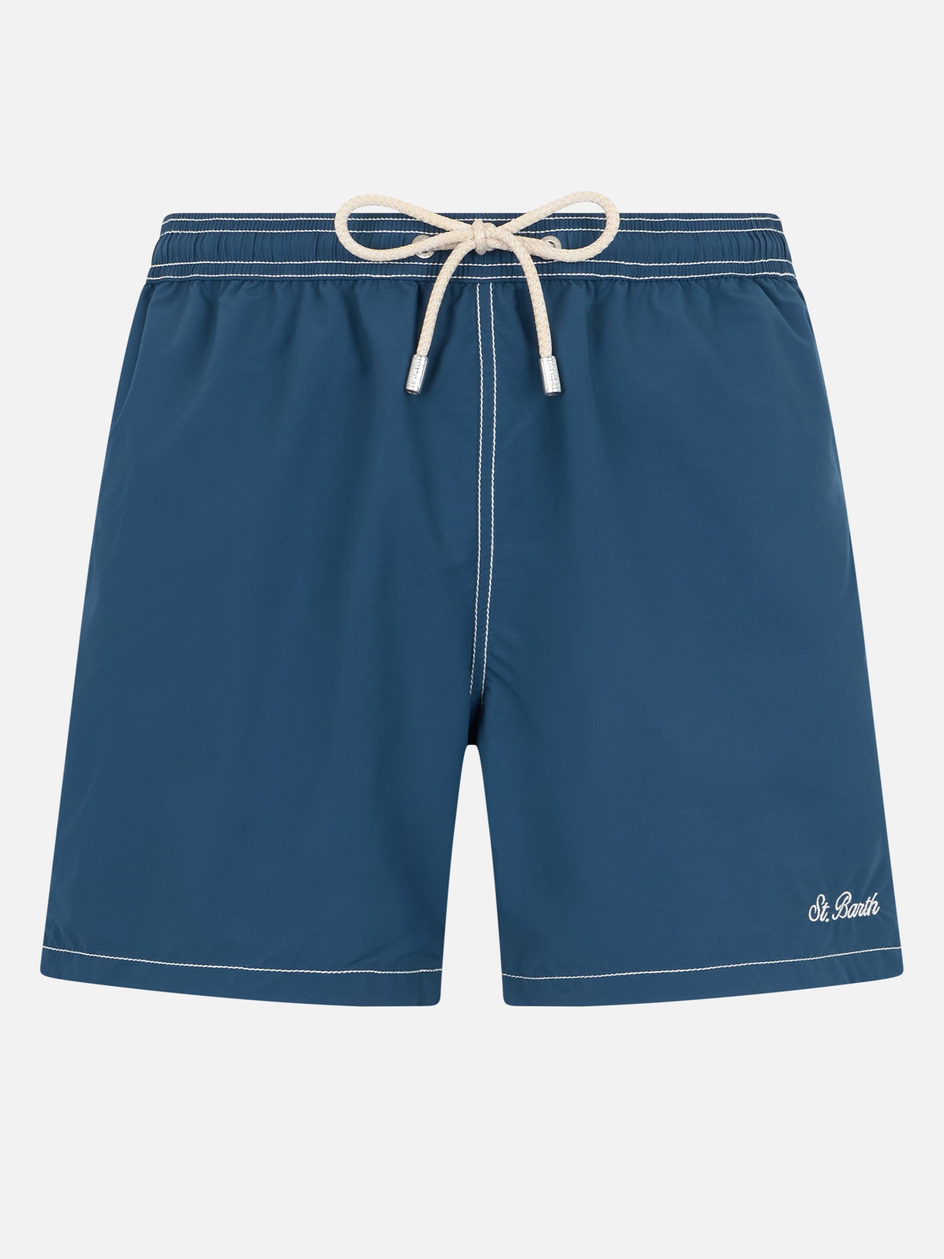 Navy blue classic light swim shorts Patmos - MC2 Saint Barth