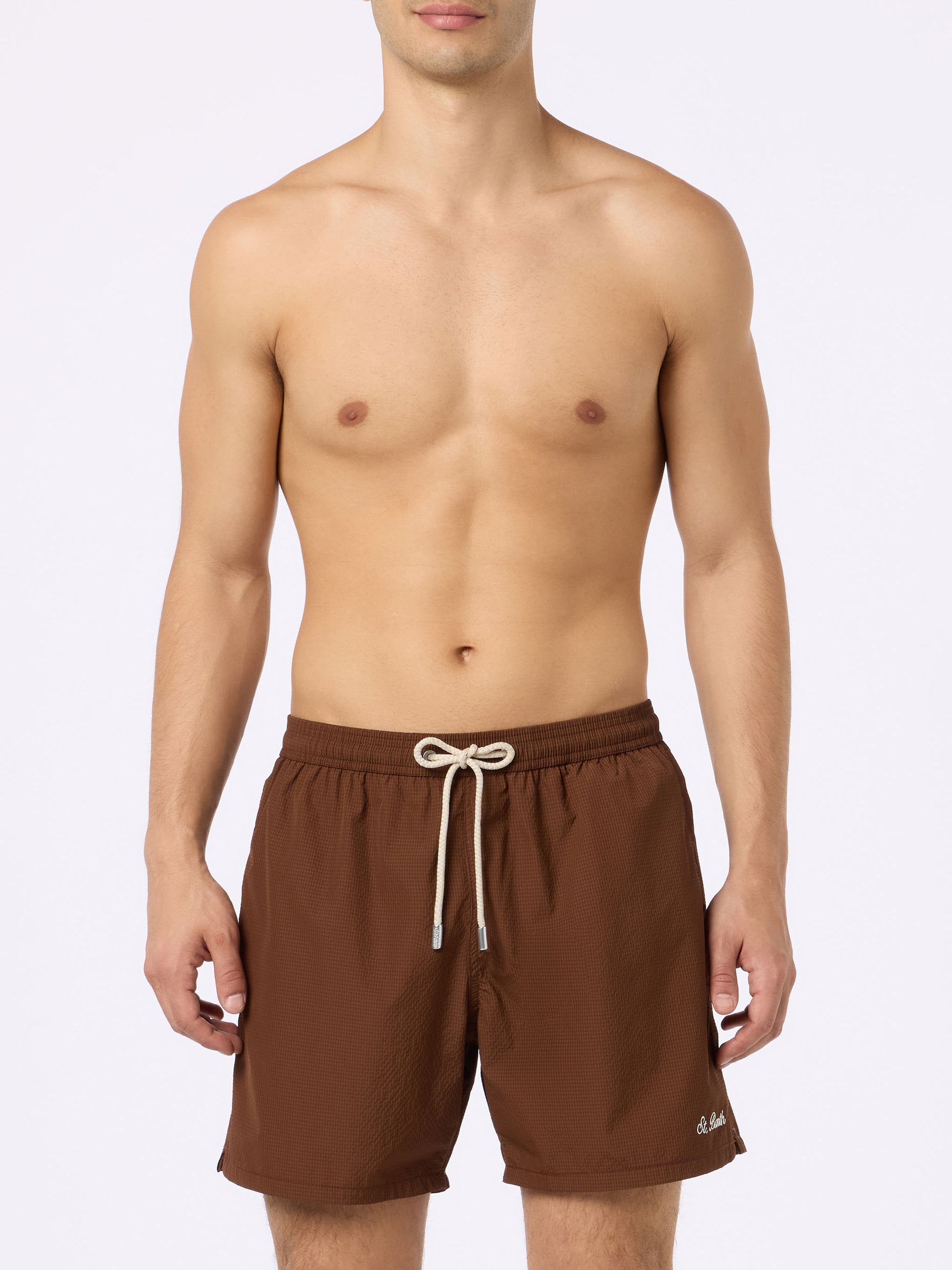 Seersucker classic light swim shorts Patmos - MC2 Saint Barth