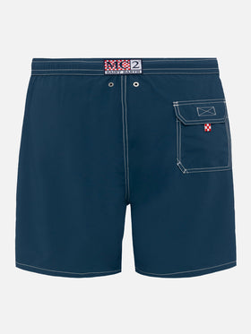 Hellblaue, mittellange, klassische Badehose von Patmos
