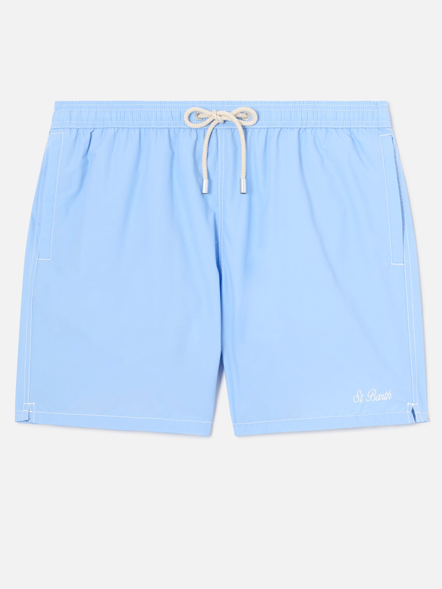 Himmelblaue mittellange Badeshorts Patmos