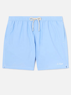 Himmelblaue mittellange Badeshorts Patmos