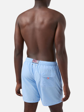 Himmelblaue mittellange Badeshorts Patmos