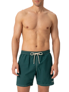 Green mid-length classic light swim shorts Patmos - MC2 Saint Barth