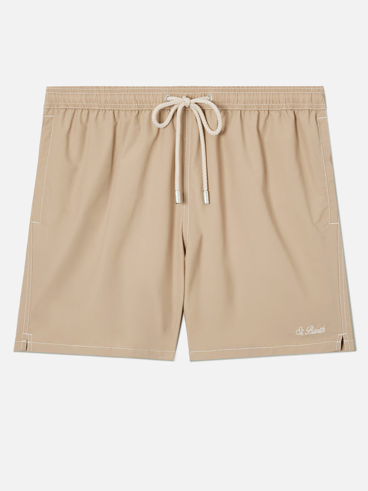 Patmos swim shorts in solid beige