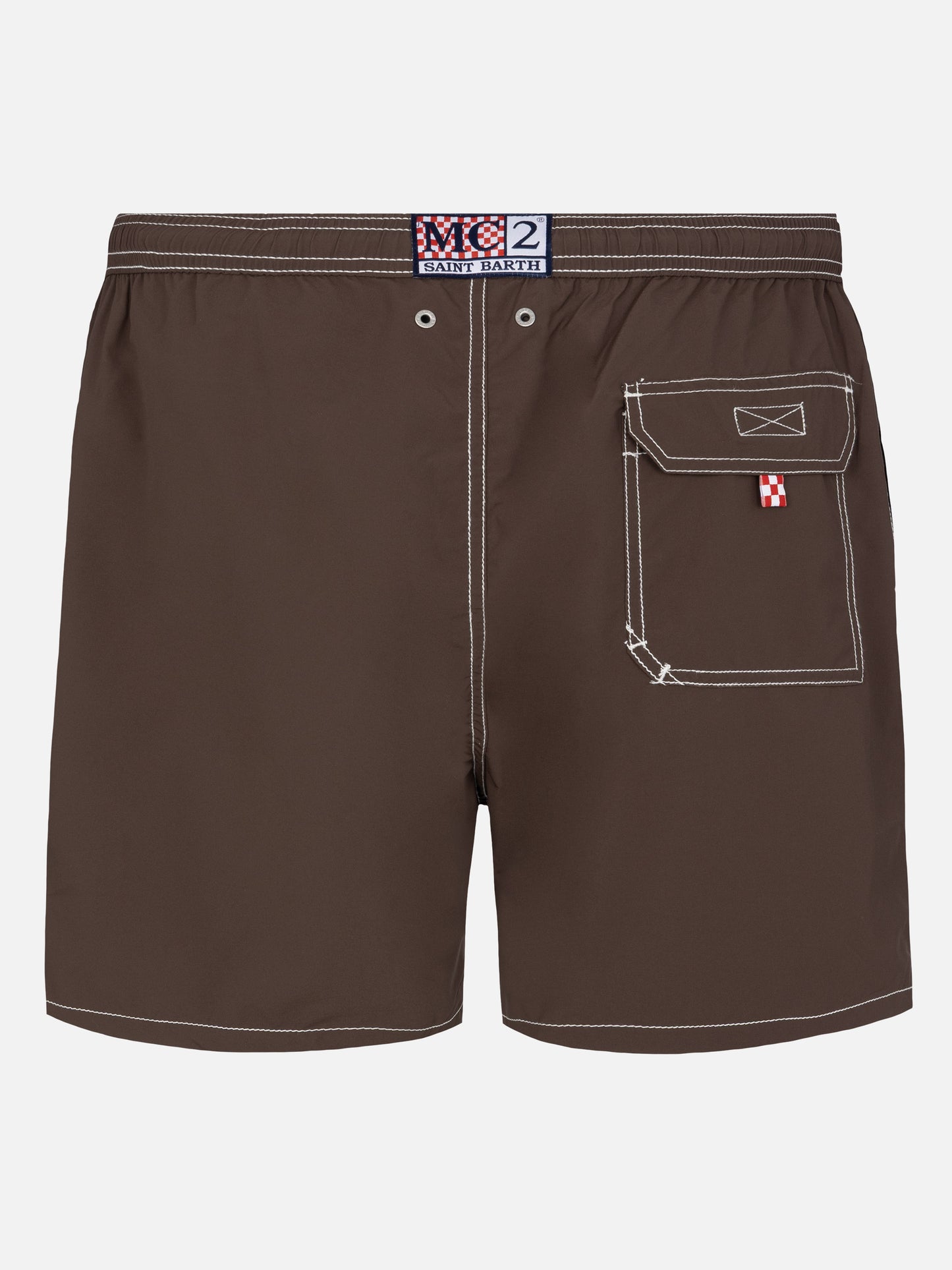 Camel mid-length classic light swim shorts Patmos - MC2 Saint Barth