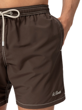 Camel mid-length classic light swim shorts Patmos - MC2 Saint Barth