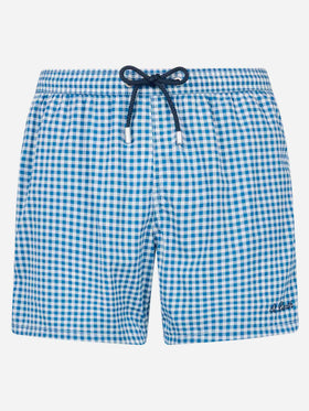 Seersucker gingham classic light swim shorts Patmos