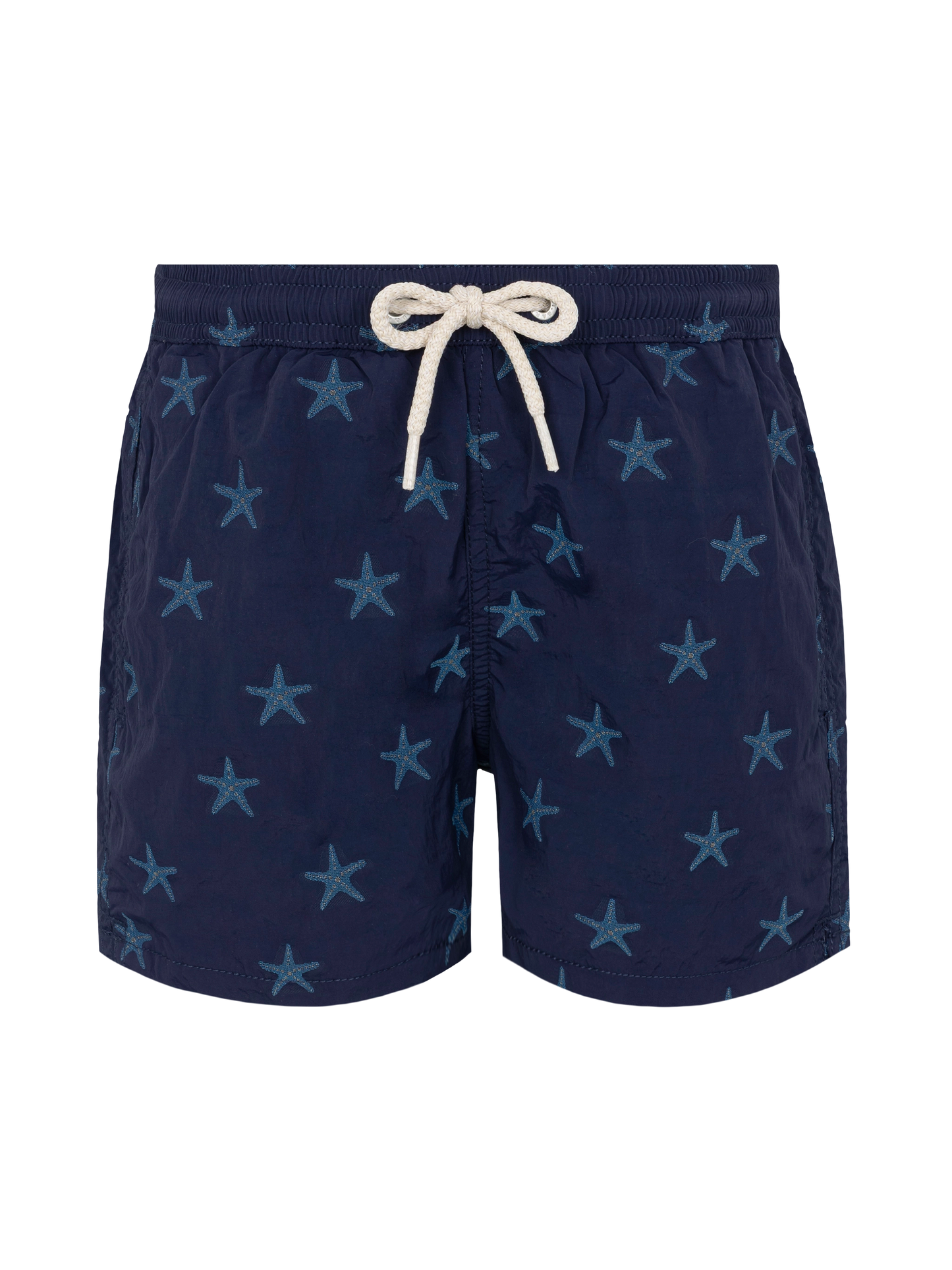 Patmos Jr mid-length swim shorts with seastar jacquard - MC2 Saint Barth