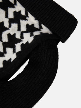 Hundepullover mit Pied-de-Chien-Stickerei