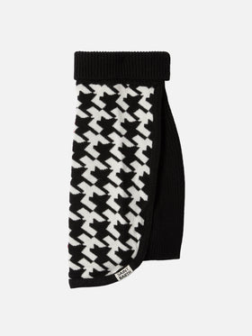 Hundepullover mit Pied-de-Chien-Stickerei