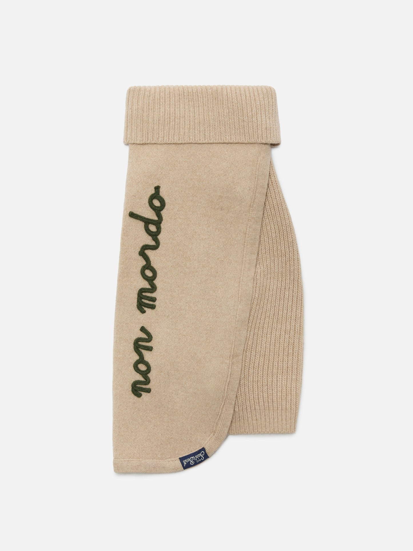 Dog sweater with Abbaio ma non mordo embroidery