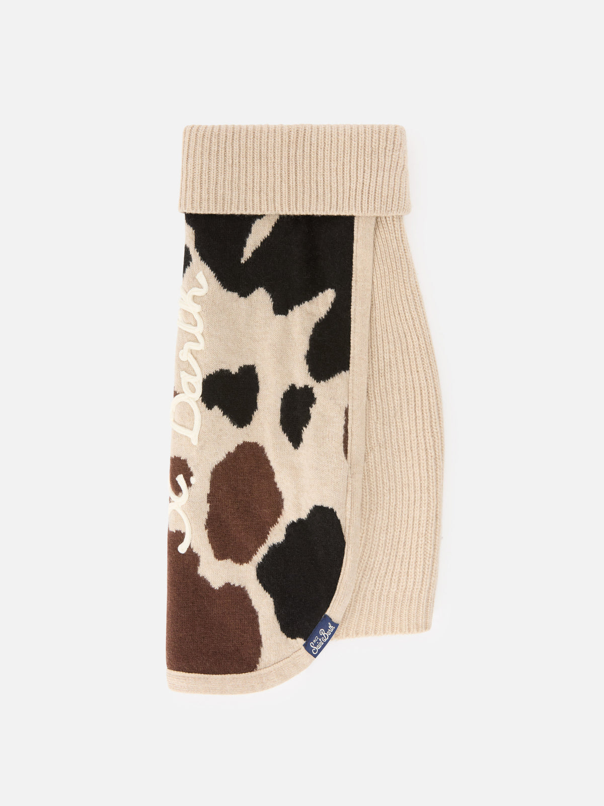 Maglione per cani Pulldoger con stampa mucca e ricamo logo