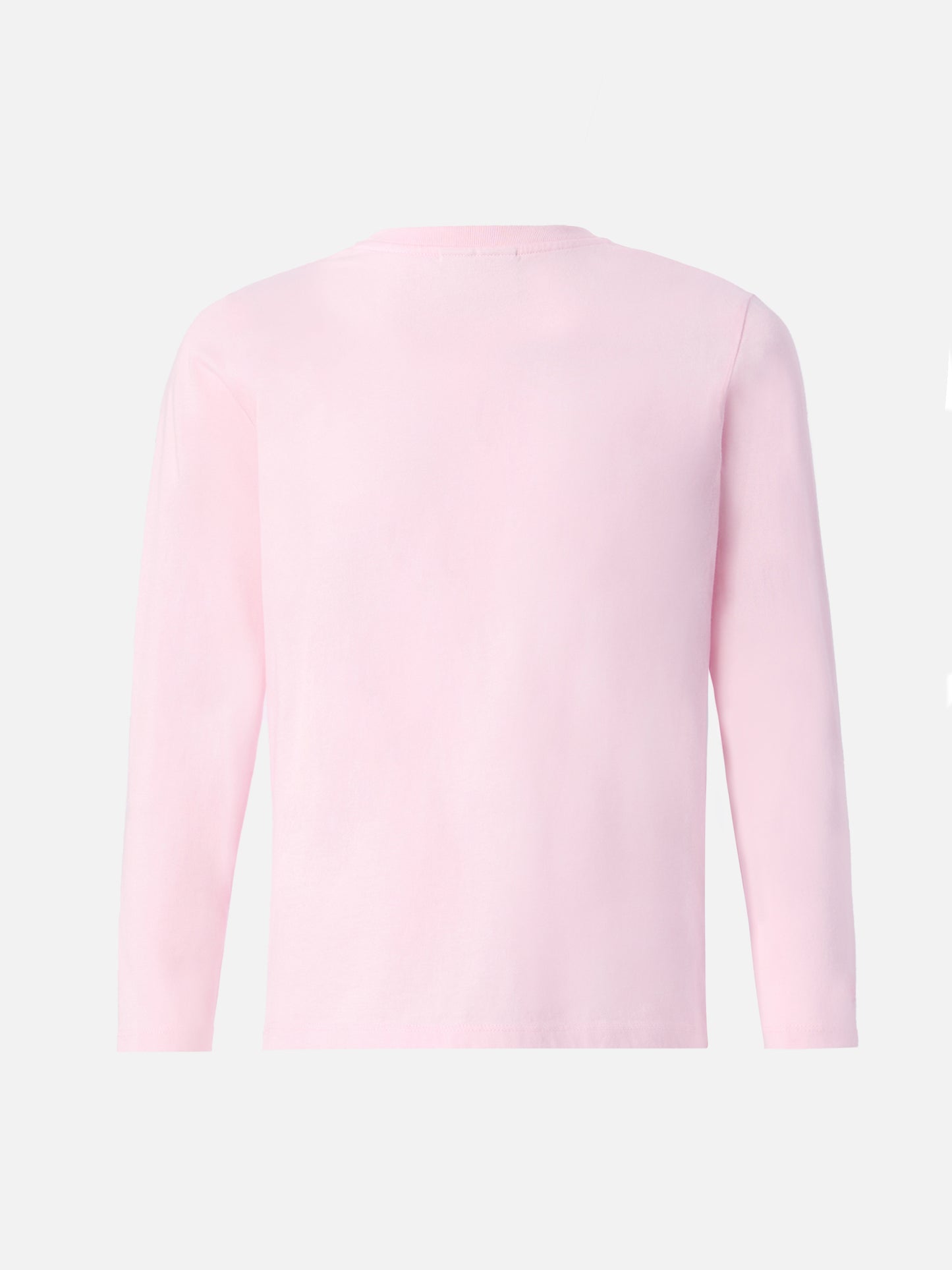 Penny Langarm-T-Shirt aus Baumwolle in Rosa mit Bella e Monella-Stickerei