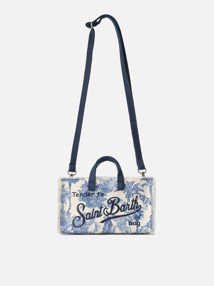 Sac en toile Micro Phone avec imprimé toile de Jouy et logo contrasté 