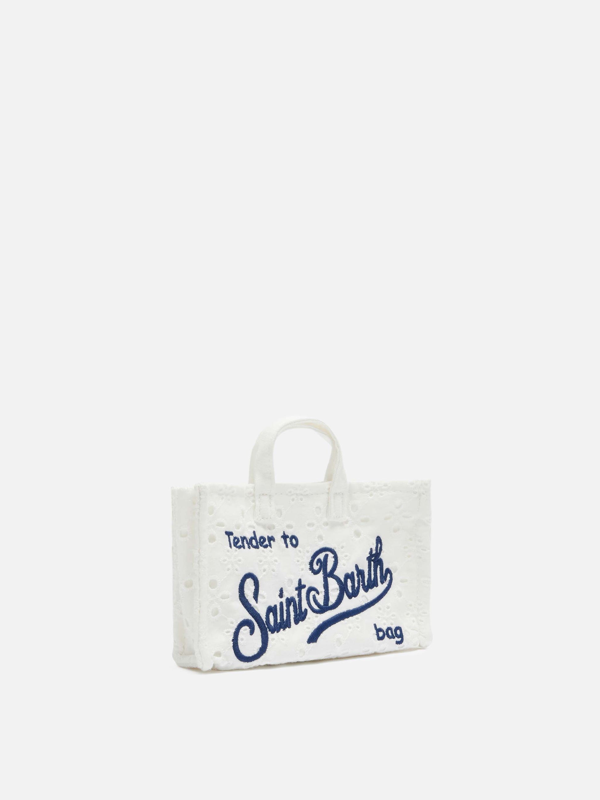 White Sangallo lace Phone Bag - MC2 Saint Barth