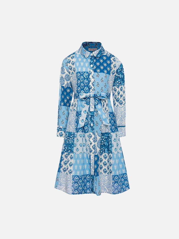 Philipa Jr long shirt dress with flower patch print - MC2 Saint Barth