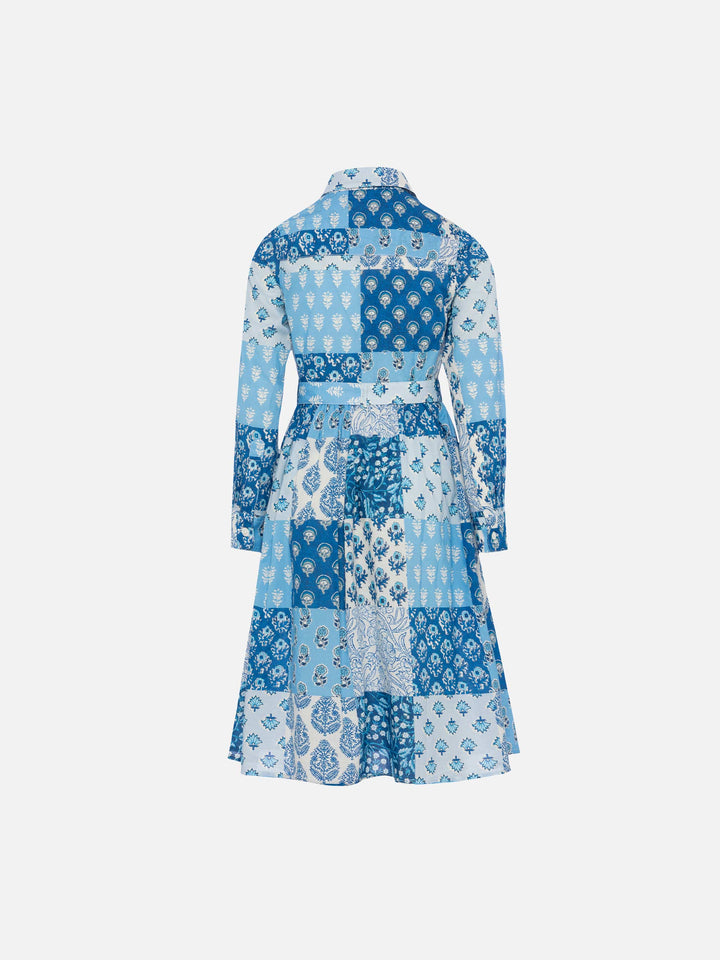 Philipa Jr long shirt dress with flower patch print - MC2 Saint Barth